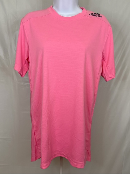 adidas Tops - Adidas Pink HEAT.RDY Athletic Tee Small Black Logo Performance NWOT